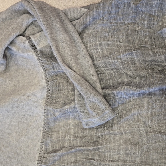 Kamana Open Cardigan LACE  & LIGHT SWEATER **GRAY** NEW SZ LARGE. BEAUTIFUL - Picture 10 of 10